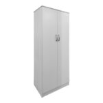 Ντουλάπα δίφυλλη Athos σε λευκή απόχρωση 80x42x180εκ
