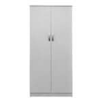Ντουλάπα δίφυλλη Athos σε λευκή απόχρωση 80x42x180εκ - Image 4