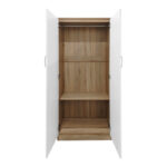 Ντουλάπα δίφυλλη Athos σε sonoma-λευκή απόχρωση 80x42x180εκ - Image 3