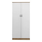 Ντουλάπα δίφυλλη Athos σε sonoma-λευκή απόχρωση 80x42x180εκ - Image 4