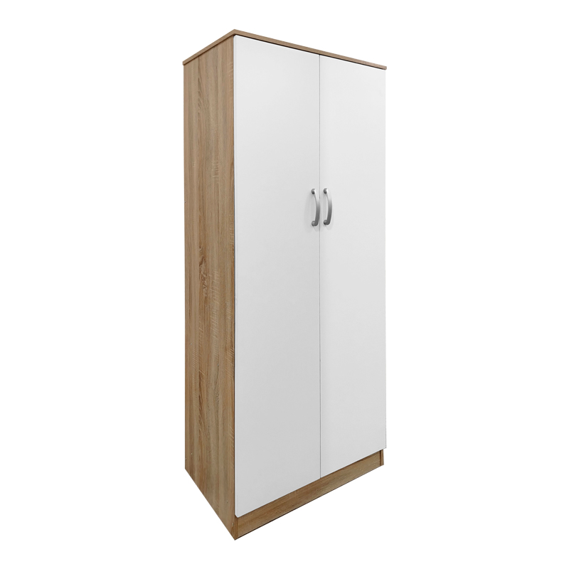 product_pako_383-000052 Ντουλάπα δίφυλλη Athos σε sonoma-λευκή απόχρωση 80x42x180εκ - Image 1