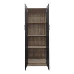 Ντουλάπα δίφυλλη Athos σε sonoma-ανθρακί απόχρωση 60x42x180εκ - Image 3