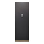 Ντουλάπα δίφυλλη Athos σε sonoma-ανθρακί απόχρωση 60x42x180εκ - Image 4