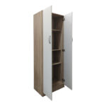 Ντουλάπα δίφυλλη Athos σε sonoma-λευκή απόχρωση 60x42x180εκ - Image 2