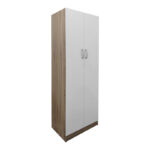 Ντουλάπα δίφυλλη Athos σε sonoma-λευκή απόχρωση 60x42x180εκ