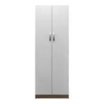 Ντουλάπα δίφυλλη Athos σε sonoma-λευκή απόχρωση 60x42x180εκ - Image 4