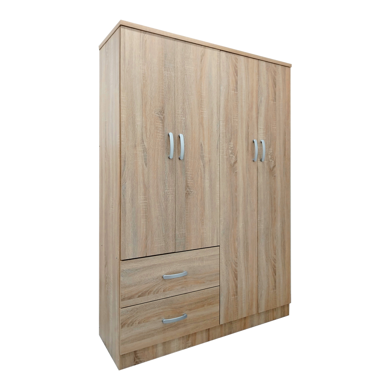 product_pako_383-000058 Ντουλάπα τετράφυλλη με 2 συρτάρια Athos σε sonoma απόχρωση 120.5x42x181εκ - Image 1