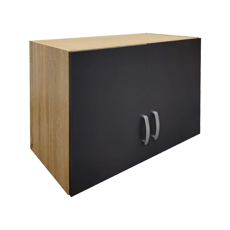 product_pako_383-000064 Πατάρι ντουλάπας δίφυλλο Athos σε sonoma-ανθρακί απόχρωση 80x42x60εκ - Image 1