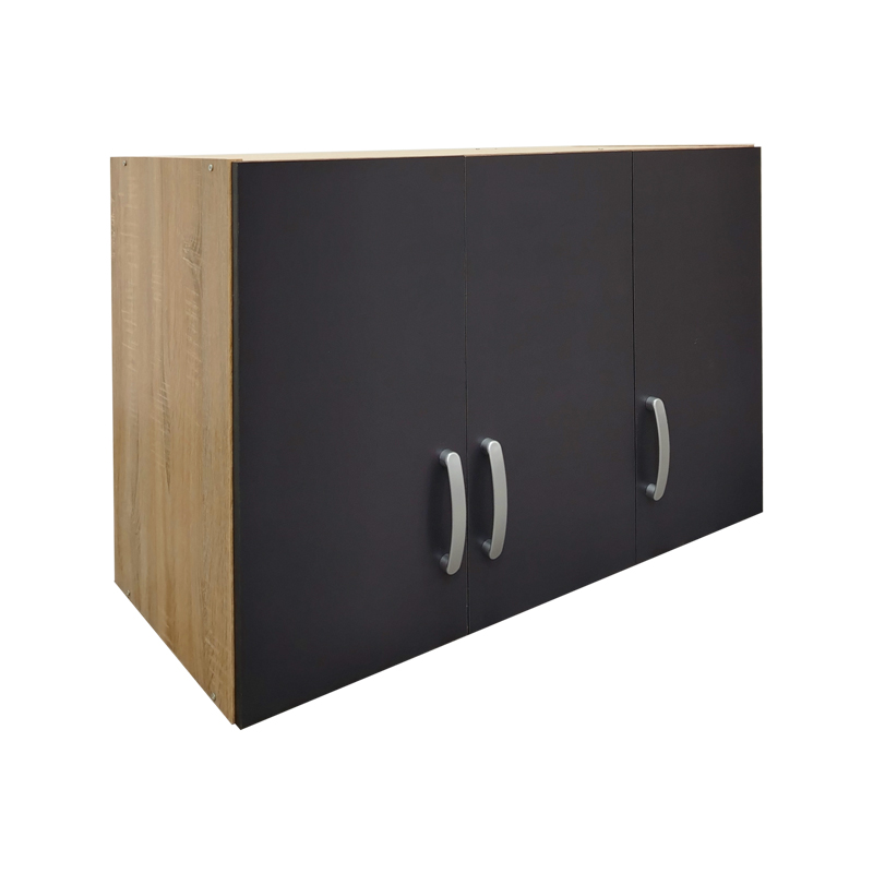 product_pako_383-000069 Πατάρι ντουλάπας τρίφυλλο Athos σε sonoma-ανθρακί απόχρωση 90x41.5x60εκ - Image 1