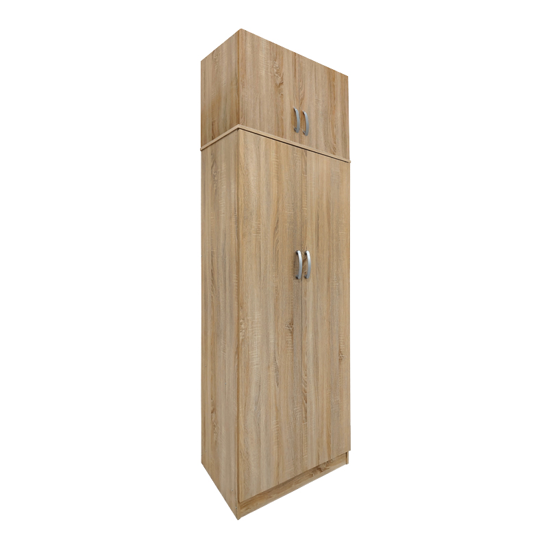 product_pako_383-000083 Ντουλάπα δίφυλλη και πατάρι Athos σε oak απόχρωση 80x42x240εκ - Image 1