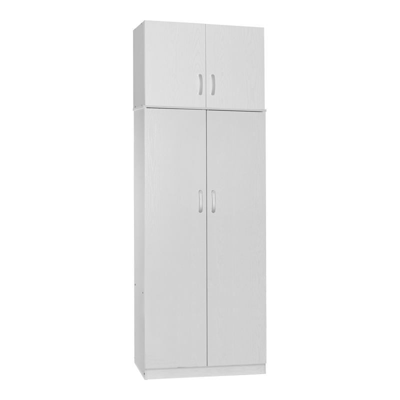 product_pako_383-000085 Ντουλάπα δίφυλλη και πατάρι Athos σε λευκή απόχρωση 80x42x240εκ - Image 1