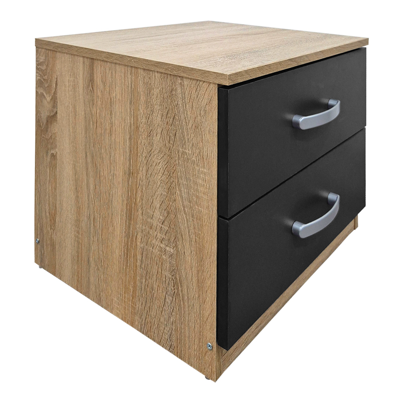 product_pako_383-000105 Κομοδίνο Athos σε sonoma-ανθρακί απόχρωση 48x40x41.5εκ - Image 1