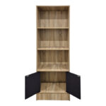 Βιβλιοθήκη Tekaro sonoma-ανθρακί 57x33x180εκ - Image 3