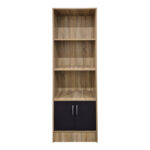 Βιβλιοθήκη Tekaro sonoma-ανθρακί 57x33x180εκ - Image 4