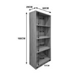 Βιβλιοθήκη Kendy λευκό 60x30x167εκ - Image 4