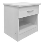 Κομοδίνο Bedy λευκό 40x34x42εκ