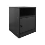 Κομοδίνο Lenea ανθρακί 40x40x50εκ