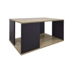 Τραπέζι σαλονιού Zelegan sonoma-ανθρακί 90x60x44.5εκ - Image 2