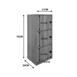 Ντουλάπα-στήλη Wirdia λευκό 30.5x24x71.5εκ - Image 4