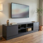 Έπιπλο τηλεόρασης Tivia ανθρακί 180x35x41.5εκ