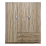 Ντουλάπα τρίφυλλη με 2 συρτάρια Alvia sonoma 150x51x180εκ - Image 4