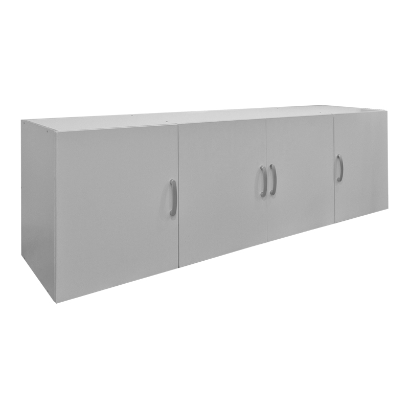 product_pako_383-000171 Πατάρι ντουλάπας τετράφυλλο Alvia λευκό 200x51x60εκ - Image 1