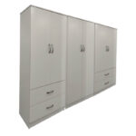 Ντουλάπα εξάφυλλη Athos λευκή 240x42x180εκ - Image 3