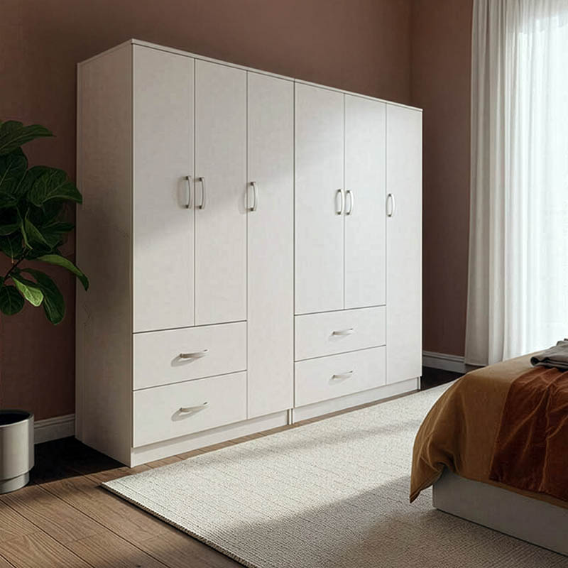 product_pako_383-000183 Ντουλάπα εξάφυλλη Athos λευκή 180x42x180εκ - Image 1