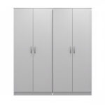 Ντουλάπα τετράφυλλη Athos Ι λευκή 160x42x180εκ - Image 3