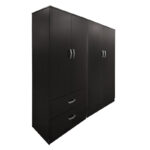 Ντουλάπα τετράφυλλη Athos wenge 160x42x180εκ - Image 2