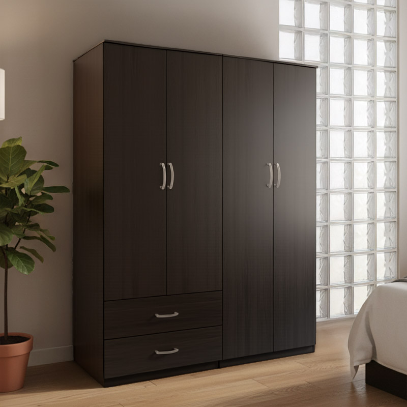 product_pako_383-000192 Ντουλάπα τετράφυλλη Athos wenge 160x42x180εκ - Image 1