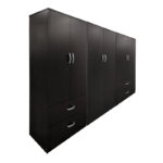 Ντουλάπα εξάφυλλη Athos wenge 240x42x180εκ - Image 2