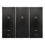 Ντουλάπα εξάφυλλη Athos wenge 240x42x180εκ - Image 3
