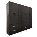 Ντουλάπα εξάφυλλη Athos wenge 180x42x180εκ - Image 2
