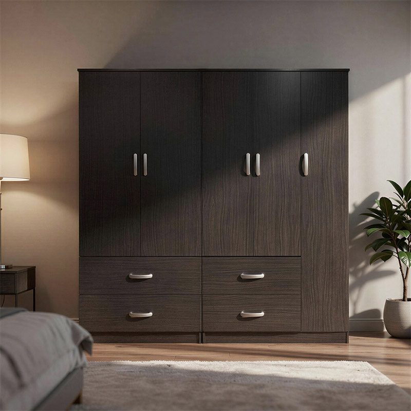 product_pako_383-000196 Ντουλάπα πεντάφυλλη Athos wenge 170x42x180εκ - Image 1