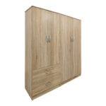 Ντουλάπα τετράφυλλη Athos sonoma 160x42x180εκ - Image 2