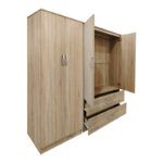 Ντουλάπα τετράφυλλη Athos sonoma 160x42x180εκ - Image 3