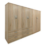 Ντουλάπα εξάφυλλη Athos sonoma 240x42x180εκ - Image 3