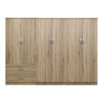 Ντουλάπα εξάφυλλη Athos I sonoma 240x42x180εκ - Image 3