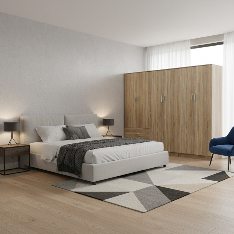 product_pako_383-000204 Ντουλάπα εξάφυλλη Athos I sonoma 240x42x180εκ - Image 1