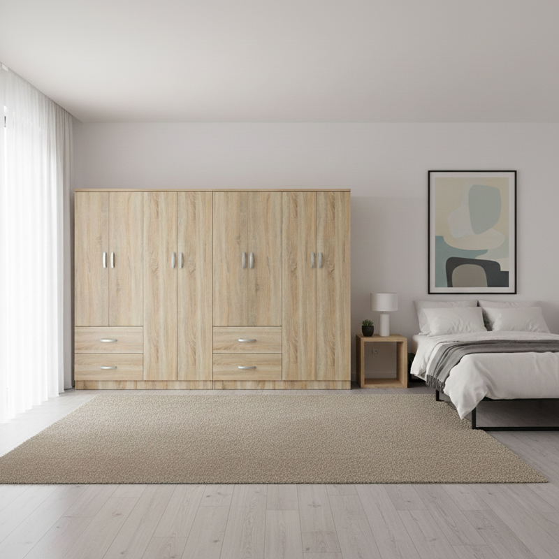 product_pako_383-000205 Ντουλάπα οχτάφυλλη Athos sonoma 241x42x181εκ - Image 1