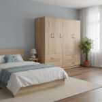 Ντουλάπα πεντάφυλλη Athos sonoma 170x42x180εκ