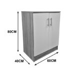 Παπουτσοθήκη-ντουλάπι Souken 6 ζευγών λευκό-sonoma 60x40x80εκ - Image 5