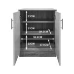 Παπουτσοθήκη-ντουλάπι Souken 6 ζευγών λευκό-sonoma 60x40x80εκ - Image 6