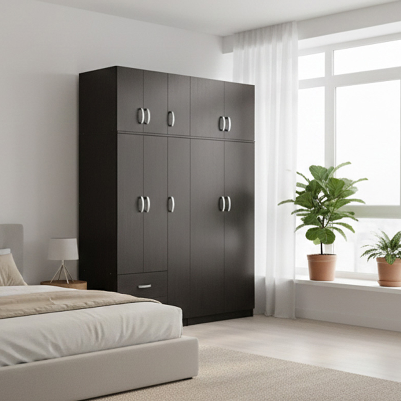 product_pako_383-000256 Ντουλάπα πεντάφυλλη με πατάρι Athos I wenge 170x42x240εκ - Image 1