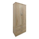 Ντουλάπα εξάφυλλη με πατάρι Athos sonoma 240x42x240εκ - Image 2