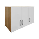 Ντουλάπα πεντάφυλλη με πατάρι Athos I sonoma-λευκή 170x42x240εκ - Image 6