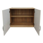 Ντουλάπα πεντάφυλλη με πατάρι Athos I sonoma-λευκή 170x42x240εκ - Image 9
