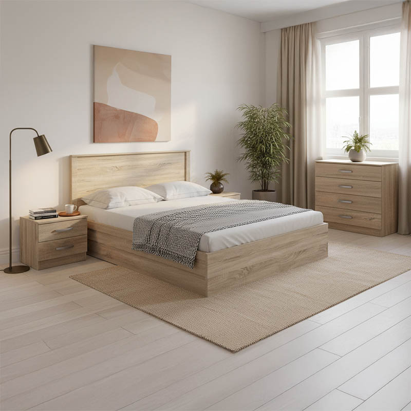 product_pako_383-000315 Σετ Κρεβατοκάμαρας Athos Sonoma με Κρεβάτι 160x200εκ Σετ 4τεμ - Image 1