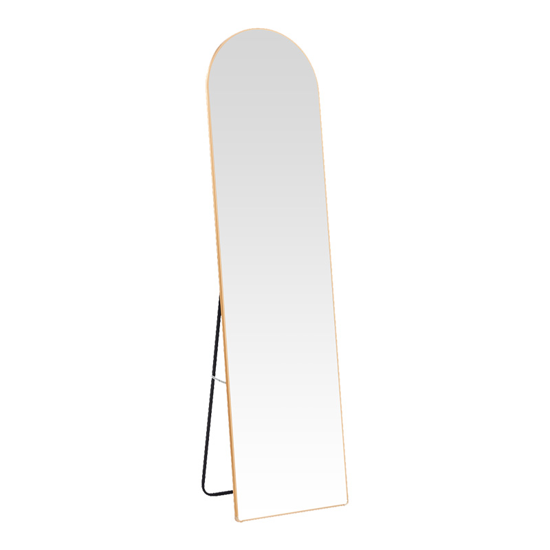 product_pako_384-000002 Καθρέπτης Plaza αλουμίνιο σε χρυσή απόχρωση 40x28x150εκ - Image 1